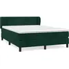 Image de vidaXL Lit boxspring avec matelas vert foncé 140x200 cm velours