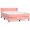 Image de vidaXL Lit boxspring avec matelas rose 140x200 cm velours