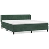 Image de vidaXL Lit boxspring avec matelas vert foncé 160x200 cm velours