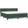 Image de vidaXL Lit boxspring avec matelas vert foncé 180x200 cm velours