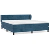 Image de vidaXL Lit boxspring avec matelas bleu foncé 180x200 cm velours