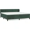 Image de vidaXL Lit boxspring avec matelas vert foncé 200x200 cm velours
