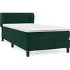 Image de vidaXL Lit boxspring avec matelas vert foncé 80x200 cm velours