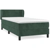 Image de vidaXL Lit boxspring avec matelas vert foncé 90x190 cm velours