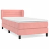 Image de vidaXL Lit boxspring avec matelas rose 90x200 cm velours