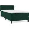 Image de vidaXL Lit boxspring avec matelas vert foncé 100x200 cm velours