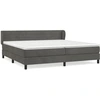 Image de vidaXL Lit boxspring avec matelas gris foncé 200x200 cm velours