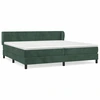 Image de vidaXL Lit boxspring avec matelas vert foncé 200x200 cm velours