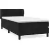 Image de vidaXL Lit boxspring avec matelas noir 80x200 cm velours