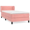 Image de vidaXL Lit boxspring avec matelas rose 80x200 cm velours