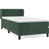 Image de vidaXL Lit boxspring avec matelas vert foncé 90x190 cm velours