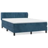 Image de vidaXL Lit boxspring avec matelas bleu foncé 140x200 cm velours