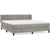 Image de vidaXL Lit boxspring avec matelas gris clair 160x200 cm velours