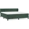 Image de vidaXL Lit boxspring avec matelas vert foncé 180x200 cm velours