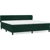 Image de vidaXL Lit boxspring avec matelas vert foncé 200x200 cm velours