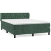 Image de vidaXL Lit boxspring avec matelas vert foncé 140x200 cm velours