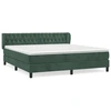 Image de vidaXL Lit boxspring avec matelas vert foncé 160x200 cm velours