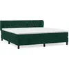 Image de vidaXL Lit boxspring avec matelas vert foncé 180x200 cm velours
