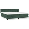 Image de vidaXL Lit boxspring avec matelas vert foncé 200x200 cm velours