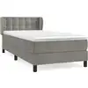 Image de vidaXL Lit boxspring avec matelas gris clair 80x200 cm velours