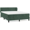 Image de vidaXL Lit boxspring avec matelas vert foncé 140x190 cm velours