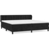 Image de vidaXL Lit boxspring avec matelas noir 200x200 cm velours