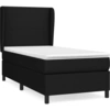Image de vidaXL Lit boxspring avec matelas noir 80x200 cm tissu