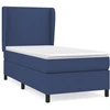 Image de vidaXL Lit boxspring avec matelas bleu 90x200 cm Tissu