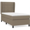 Image de vidaXL Lit Boxspring avec matelas Taupe 80x200 cm Tissu