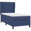 Image de vidaXL Lit boxspring avec matelas bleu 80x200 cm Tissu