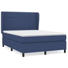 Image de vidaXL Lit boxspring avec matelas bleu 140x190 cm Tissu