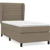 Image de vidaXL Lit Boxspring avec matelas Taupe 80x200 cm Tissu
