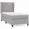 Image de vidaXL Lit boxspring avec matelas gris clair 100x200 cm Tissu