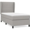 Image de vidaXL Lit boxspring avec matelas gris clair 80x200 cm Tissu