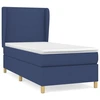 Image de vidaXL Lit boxspring avec matelas bleu 80x200 cm Tissu