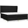 Image de vidaXL Lit boxspring avec matelas noir 180x200 cm Tissu