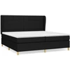 Image de vidaXL Lit boxspring avec matelas noir 200x200 cm tissu