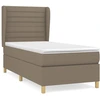Image de vidaXL Lit Boxspring avec matelas Taupe 80x200 cm Tissu
