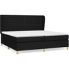 Image de vidaXL Lit boxspring avec matelas noir 200x200 cm tissu