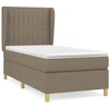 Image de vidaXL Lit Boxspring avec matelas Taupe 80x200 cm Tissu