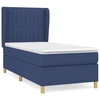 Image de vidaXL Lit boxspring avec matelas bleu 80x200 cm Tissu
