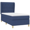 Image de vidaXL Lit boxspring avec matelas bleu 100x200 cm Tissu