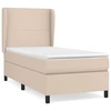 Image de vidaXL Lit Boxspring avec matelas Cappuccino-Brun 90x200cm simili-cuir
