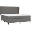 Image de vidaXL Lit boxspring avec matelas Gris 180x200 cm similicuir