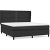 Image de vidaXL Lit boxspring avec matelas noir 180x200 cm similicuir