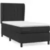 Image de vidaXL Lit boxspring avec matelas noir 80x200 cm similicuir