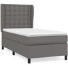 Image de vidaXL Lit boxspring avec matelas Gris 80x200 cm similicuir