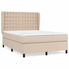 Image de vidaXL Lit Boxspring Matelas Marron Cappuccino 140x190cm Similicuir