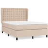 Image de vidaXL Lit Boxspring Matelas Marron Cappuccino 140x200cm Similicuir