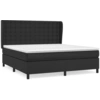 Image de vidaXL Lit boxspring avec matelas noir 160x200 cm similicuir
